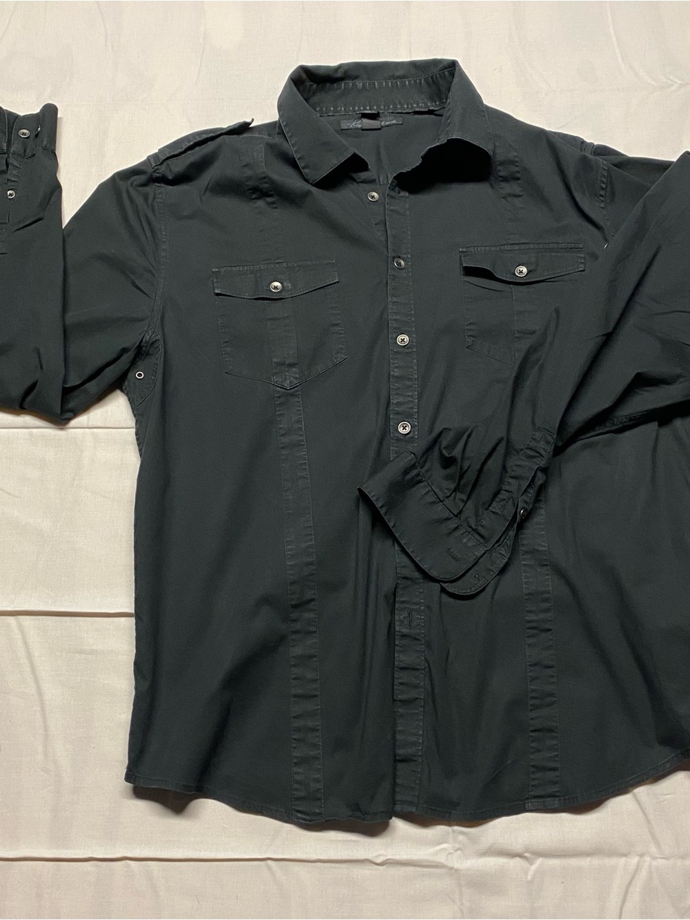 Kenneth Cole New York Dark Green Button-Down Shirt